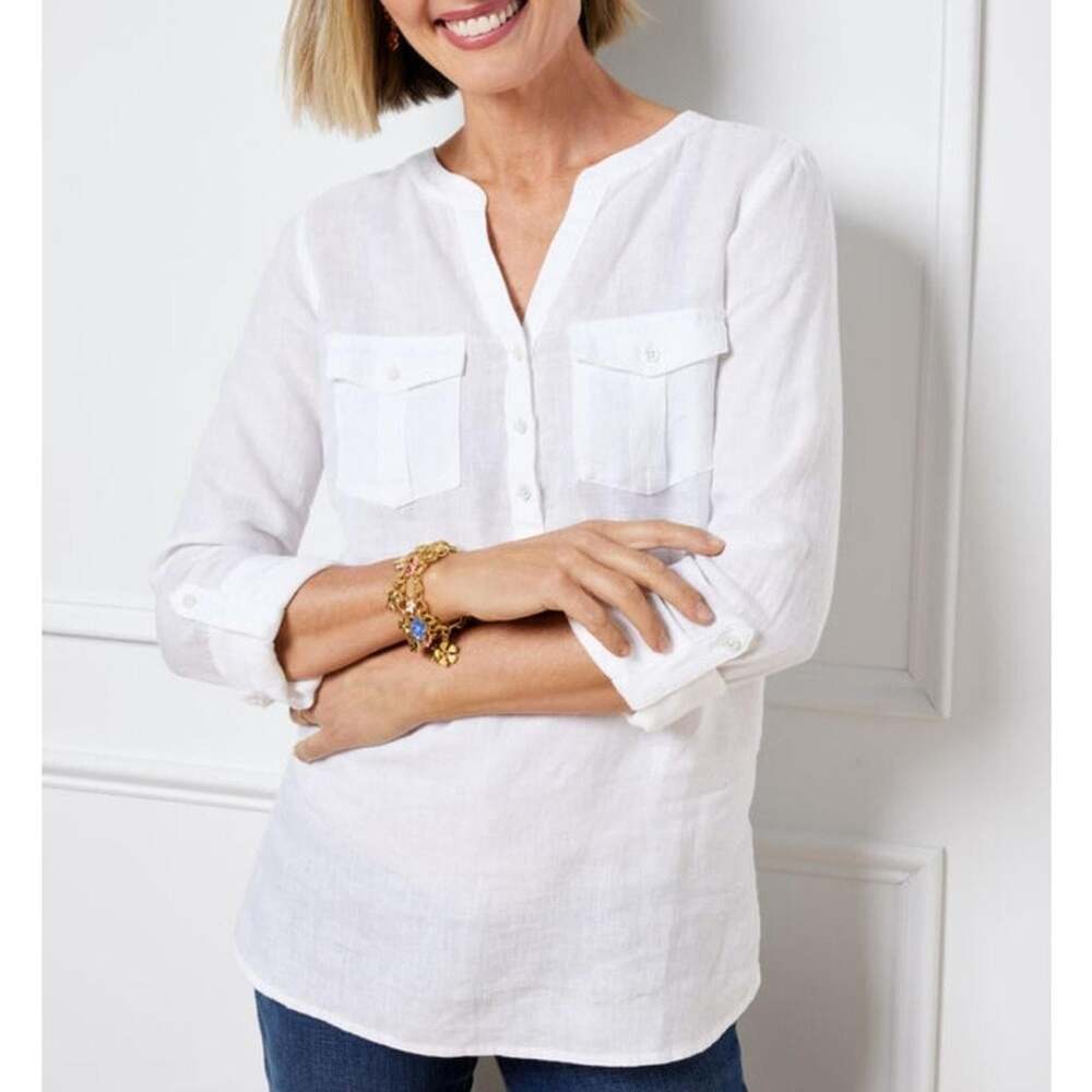 Talbots Women's White Blouse